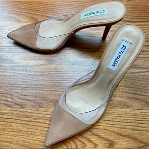 Steve Madden Elyse Nude/Clear Heels